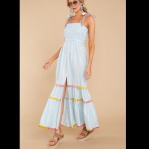 NWT America & Beyond Light Blue Maxi Dress